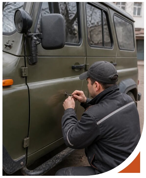 Профессиональное вскрытие автомобиля УАЗ без повреждений в Сестрорецке